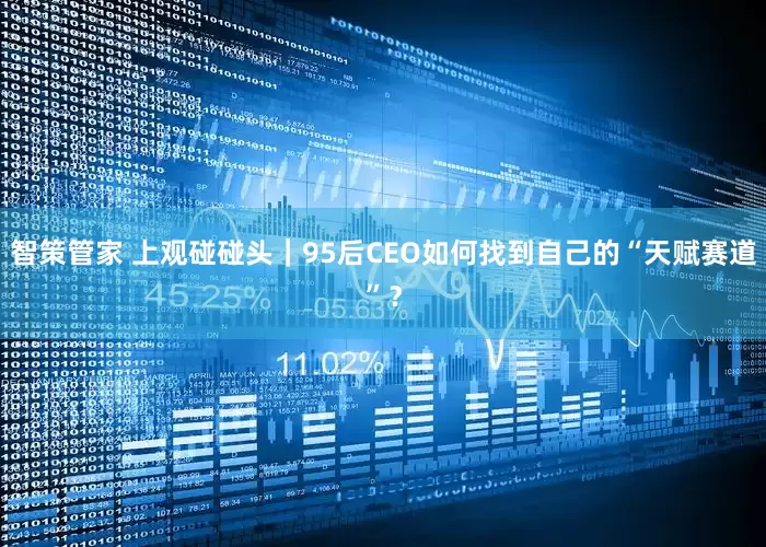 智策管家 上观碰碰头｜95后CEO如何找到自己的“天赋赛道”？